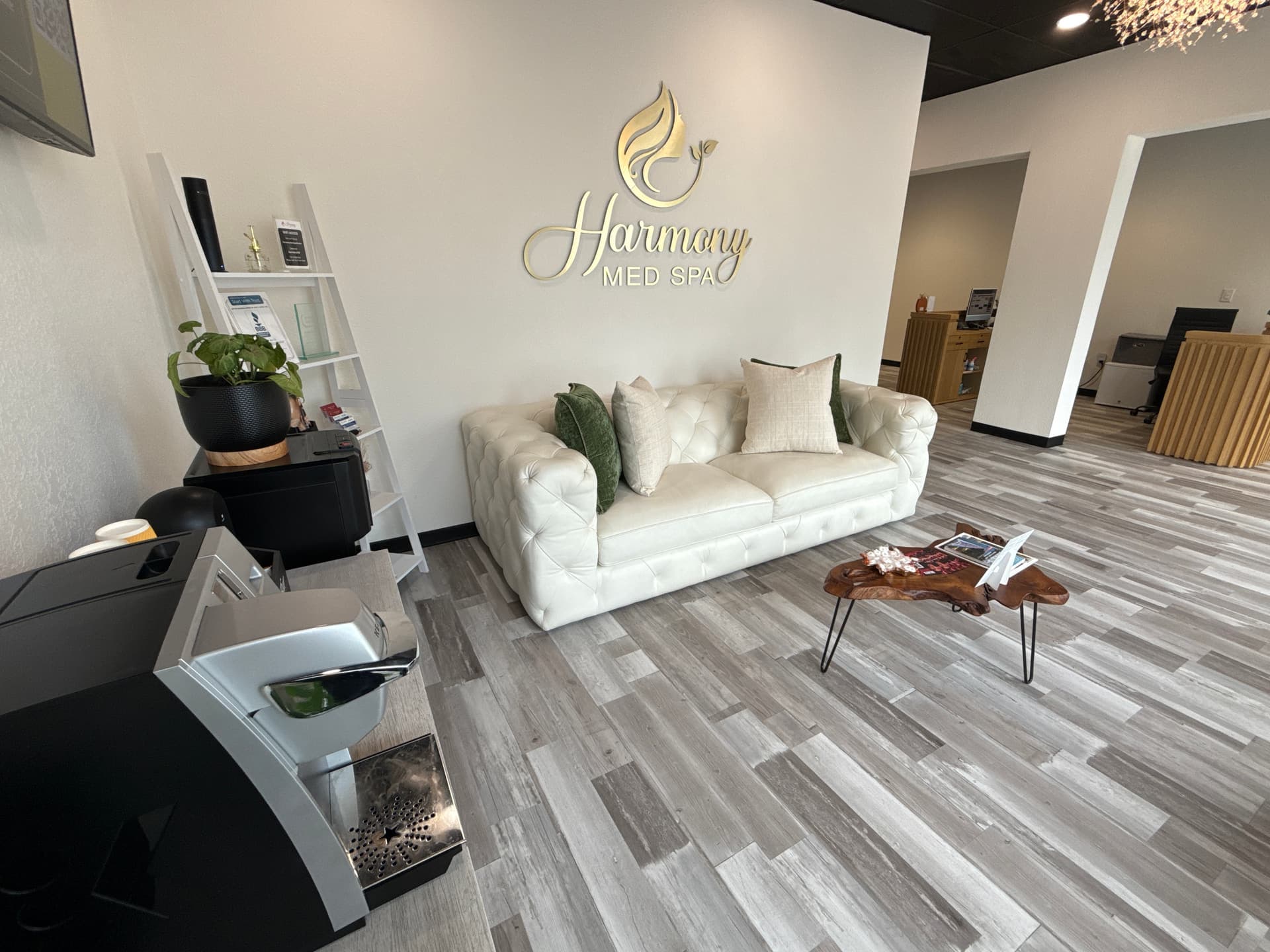 The lounge at Harmony Med Spa in Gulf Gate, Sarasota